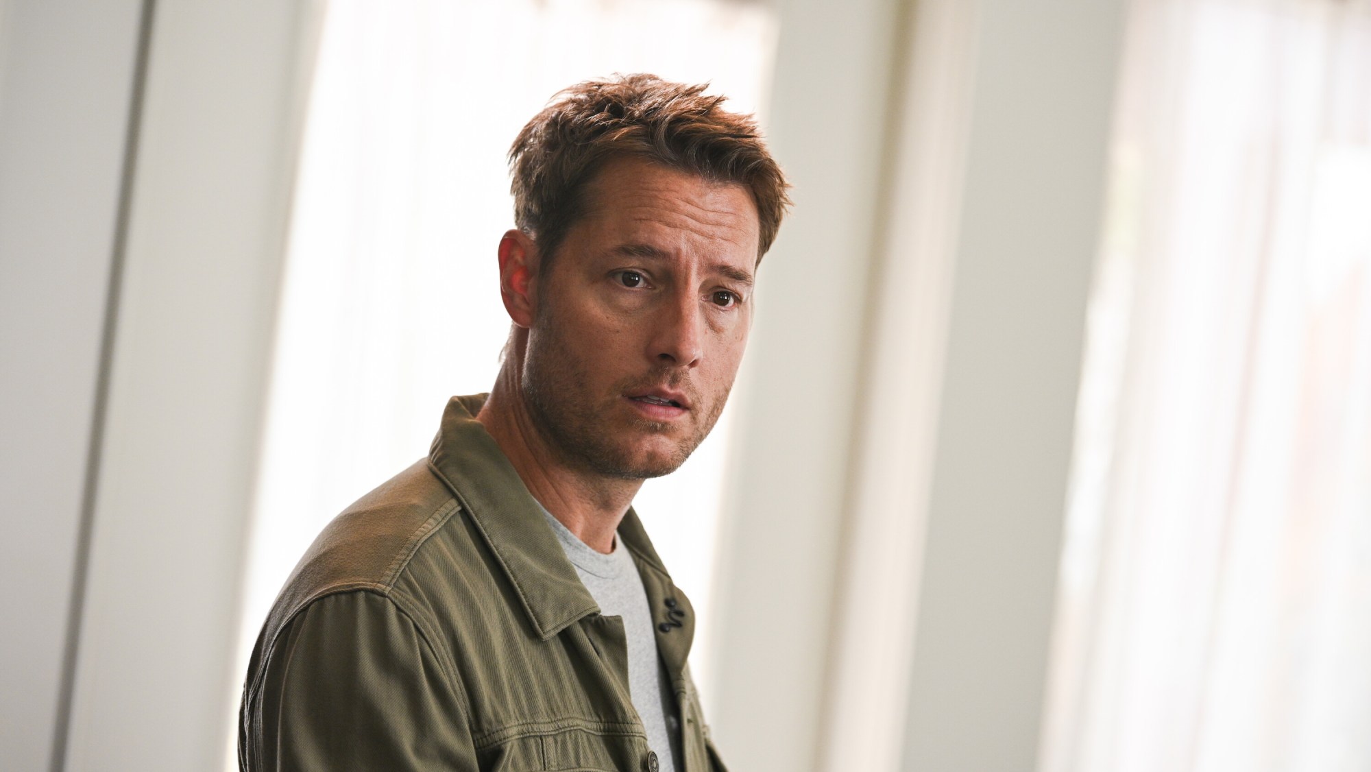 Justin Hartley as Colter Shaw in the 'Tracker' season three premiere.