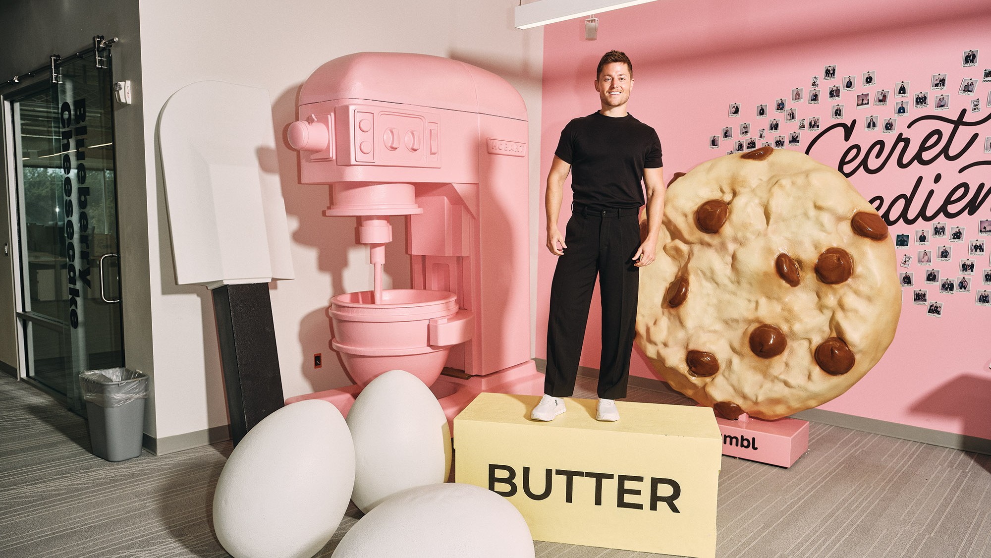 Co-founder Sawyer Hemsley was photographed Oct. 6 at Crumbl headquarters in Lindon, Utah.