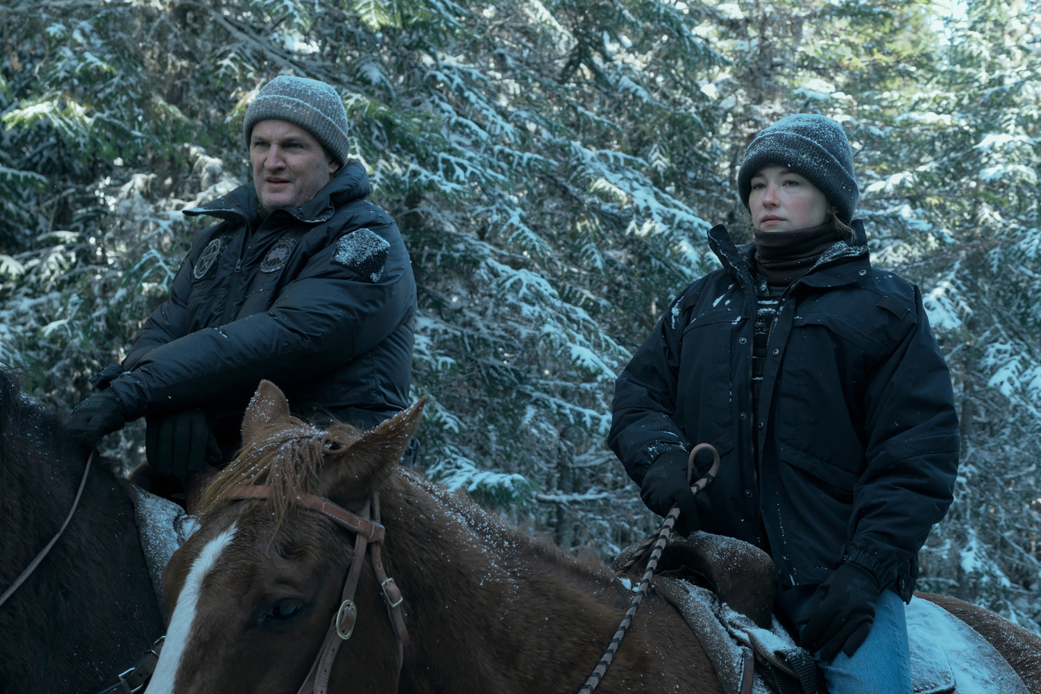 Jason Clarke and Haley Bennett in 'The Last Frontier'